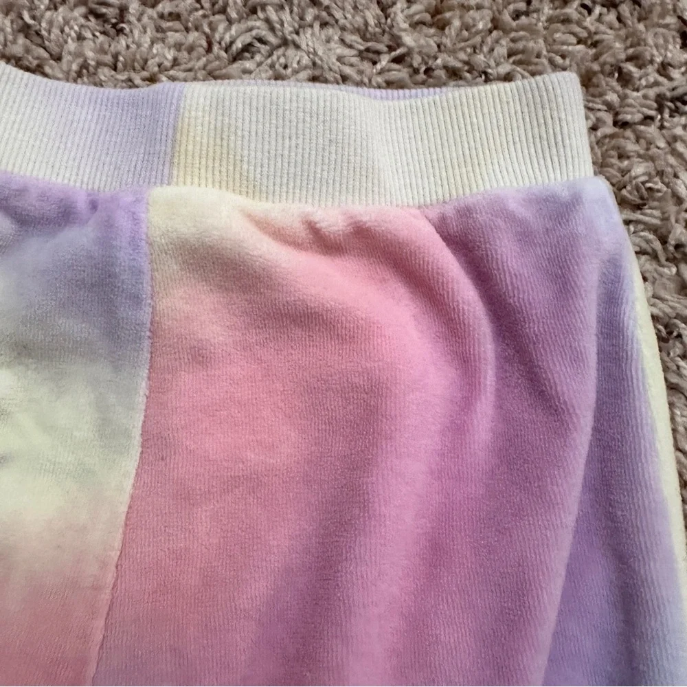 Juicy Couture Kids Tie Dye Rainbow Velour Pants Girls Size 4T Cute Spring